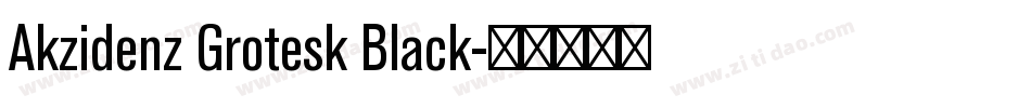 Akzidenz Grotesk Black字体转换